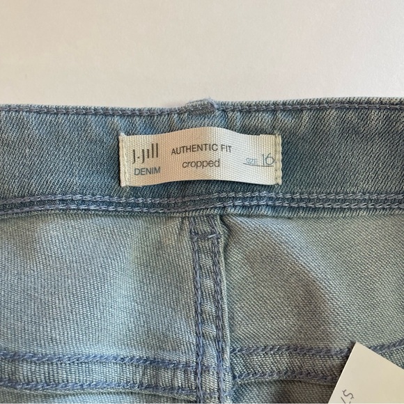 J. Jill Authentic Fit Cropped Jeans Aspen Wash Size 16 - Picture 11 of 14